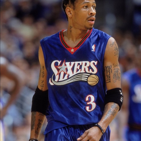 CHAMPION | ALLEN IVERSON #3 PHILADELPHIA SIXERS ALTERNATE JERSEY RARE - Picture 9 of 12